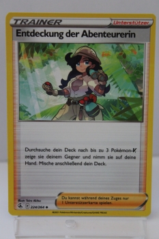 Entdeckung der Abenteurerin | 224/264 | Schwert & Schild | Fusionsangriff | Deutsch | Uncommon | Non-Holo | Pokémon