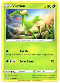 Viridium (Virizion) | 015/264 | Schwert & Schild | Fusionsangriff | Englisch | Rare | Non-Holo | Pokémon