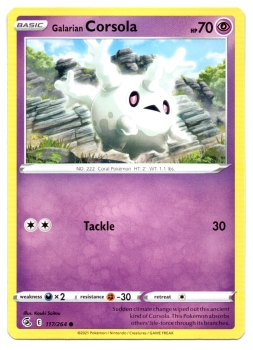 Galarian-Corsola (Galar-Corasonn) | 117/264 | Schwert & Schild | Fusionsangriff | Englisch | Common | Non-Holo | Pokémon