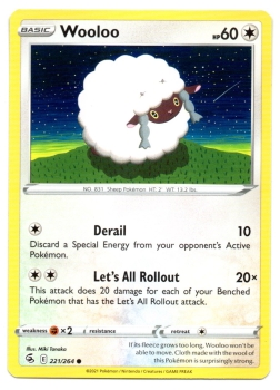 Wooloo (Wolly) | 221/264 | Schwert & Schild | Fusionsangriff | Englisch | Common | Non-Holo | Pokémon