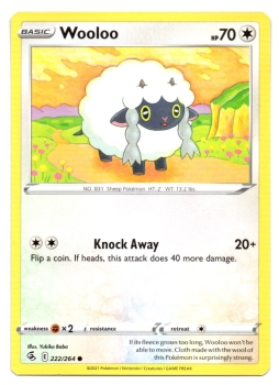Wooloo (Wolly) | 222/264 | Schwert & Schild | Fusionsangriff | Englisch | Common | Non-Holo | Pokémon