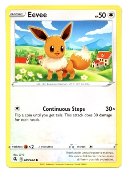 Eevee (Evoli) | 205/264 | Schwert & Schild | Fusionsangriff | Englisch | Common | Non-Holo | Pokémon