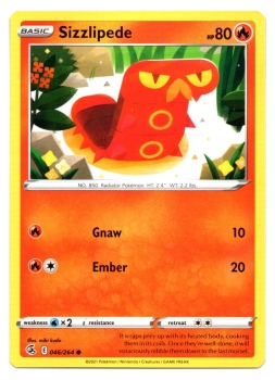 Sizzlipede (Thermopod) | 046/264 | Schwert & Schild | Fusionsangriff | Englisch | Common | Non-Holo | Pokémon