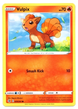 Vulpix (Vulpix) | 029/264 | Schwert & Schild | Fusionsangriff | Englisch | Common | Non-Holo | Pokémon