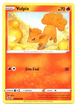 Vulpix (Vulpix) | 028/264 | Schwert & Schild | Fusionsangriff | Englisch | Common | Non-Holo | Pokémon