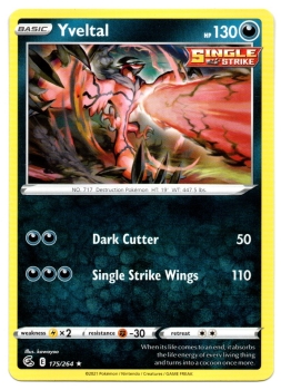 Yveltal (Yveltal) | 175/264 | Schwert & Schild | Fusionsangriff | Englisch | Rare | Non-Holo | Pokémon