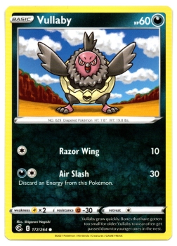 Vullaby (Skallyk) | 172/264 | Schwert & Schild | Fusionsangriff | Englisch | Common | Non-Holo | Pokémon
