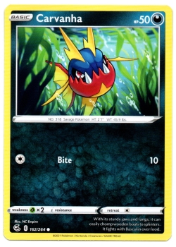 Carvanha (Kanivanha) | 162/264 | Schwert & Schild | Fusionsangriff | Englisch | Common | Non-Holo | Pokémon