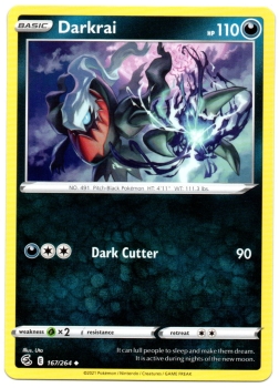 Darkrai (Darkrai) | 167/264 | Schwert & Schild | Fusionsangriff | Englisch | Uncommon | Non-Holo | Pokémon