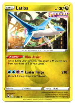 Latios (Latios) | 194/264 | Schwert & Schild | Fusionsangriff | Englisch | Rare | Non-Holo | Pokémon