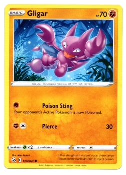 Gligar (Skorgla) | 140/264 | Schwert & Schild | Fusionsangriff | Englisch | Common | Non-Holo | Pokémon