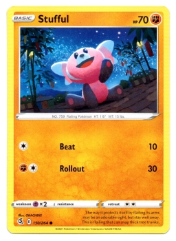 Stufful (Velursi) | 150/264 | Schwert & Schild | Fusionsangriff | Englisch | Common | Non-Holo | Pokémon
