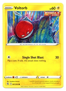 Voltorb (Voltobal) | 087/264 | Schwert & Schild | Fusionsangriff | Englisch | Common | Non-Holo | Pokémon