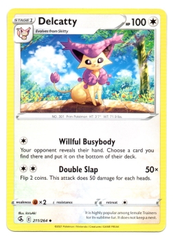 Delcatty (Enekoro) | 211/264 | Schwert & Schild | Fusionsangriff | Englisch | Uncommon | Non-Holo | Pokémon