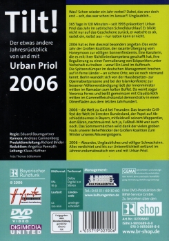 Tilt! 2006 - Der etwas andere Jahresrückblick von und mit Urban Pirol - Einzel-DVD - Neu & OVP
