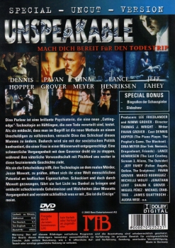 Unspeakable - Mach dich bereit für den Todestrip - (Special Uncut Version) - (Vermietrecht) - Einzel-DVD - Neu & OVP
