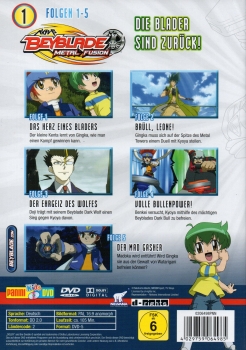 Beyblade Metal Fusion - Volume 1: Folgen 1 - 5 - Die Blader sind zurück! - Einzel-DVD - Neu & OVP