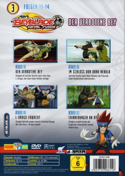 Beyblade Metal Fusion - Volume 3: Folgen 11 - 14 - Der verbotene Bey - Einzel-DVD - Neu & OVP