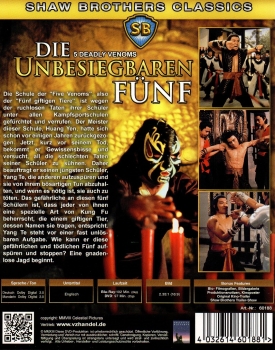 Die unbesiegbaren Fünf - Shaw Brothers Classics - 2-Disk Edition - Blu-ray & DVD