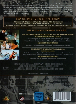 James Bond 007 - Im Geheimdienst Ihrer Majestät - Erstauflage Digipack im Pappschuber - Ultimate-Edition 2-Disc DVD Set