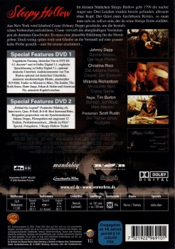 Sleepy Hollow - Es werden Köpfe rollen - (Ungekürzt! Länger als die Kinofassung) - (Platinum Edition 2-DVDs) - (Neuauflage)