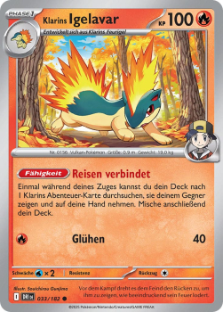 Klarins Igelavar – DRI033/182 | Pokémon | Karmesin & Purpur | Ewige Rivalen