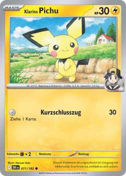 Klarins Pichu – DRI071/182 | Pokémon | Karmesin & Purpur | Ewige Rivalen