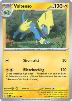Voltenso – DRI076/182 | Pokémon | Karmesin & Purpur | Ewige Rivalen