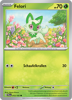 Felori (Sprigatito) | 013/193 | Entwicklungen in Paldea | Deutsch | Common | Reverse-Holo | Pokémon