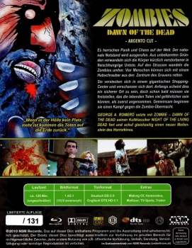 Zombies - Dawn of the Dead - Argento Cut - Kleine Hartbox von NSM Records - Limited Edition - Cover C