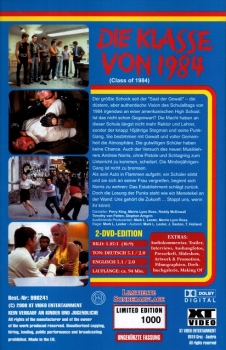 Die Klasse von 1984 - Leben ist Qual. Und Qual ist alles. - Große Hartbox von XT Video - Limited Uncut 2-DVD Edition - Marketing Cover