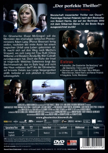 Der Ghostwriter - Nichts ist gefährlicher als die Wahrheit - (Vermietrecht) - Einzel-DVD - Neu & OVP