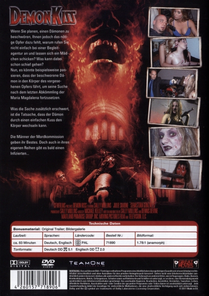 Demon Kiss - Der Satan hat eine offene Rechnung zu begleichen... - (Vermietrecht) - Einzel-DVD - Neu & OVP