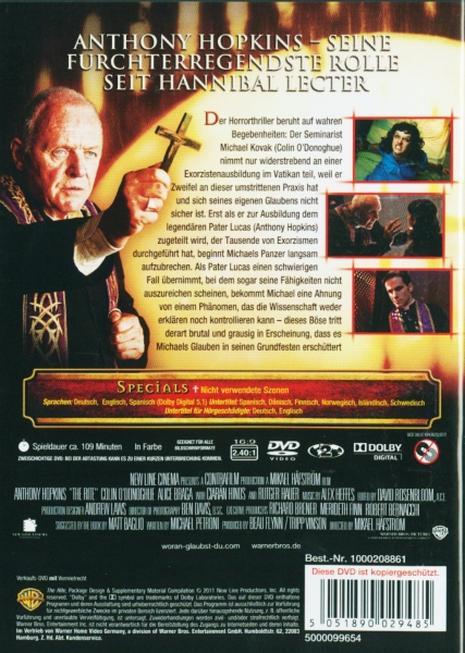 The Rite - Das Ritual - (Vermietrecht) - Einzel-DVD - Neu & OVP