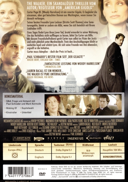 The Walker - (Vermietrecht) - Einzel-DVD - Neu & OVP