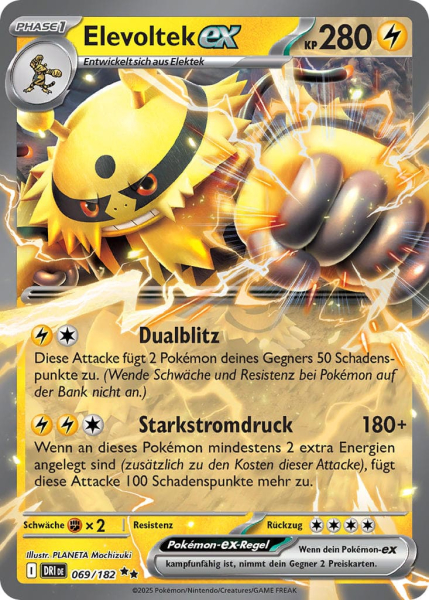 Elevoltek ex – DRI069/182 | Pokémon | Karmesin & Purpur | Ewige Rivalen