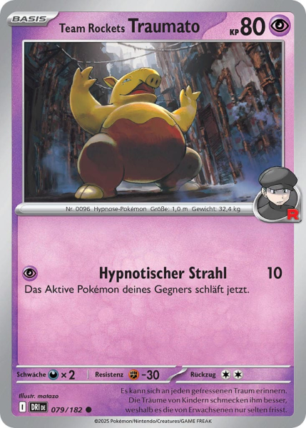 Team Rockets Traumato – DRI079/182 Reverse Holo | Pokémon | Karmesin & Purpur | Ewige Rivalen